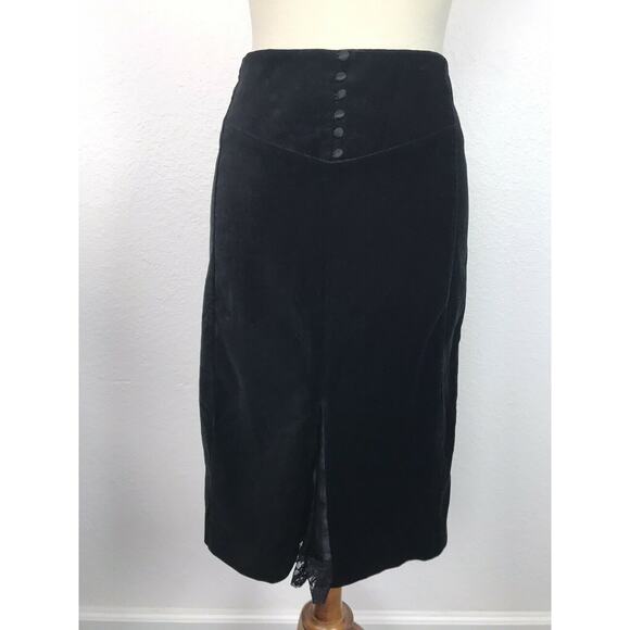 Club Monaco Velvet Buttons Lace Pencil Skirt - Picture 4 of 9